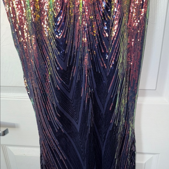 Multicolor Sequin Dress with Spaghetti Straps - Picture 13 of 16